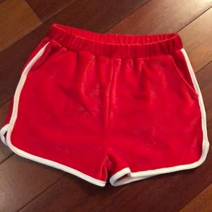 Kids velour shorts